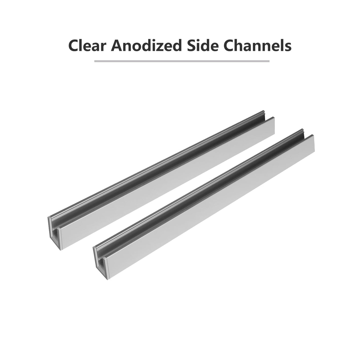 Clear Anodized side channels