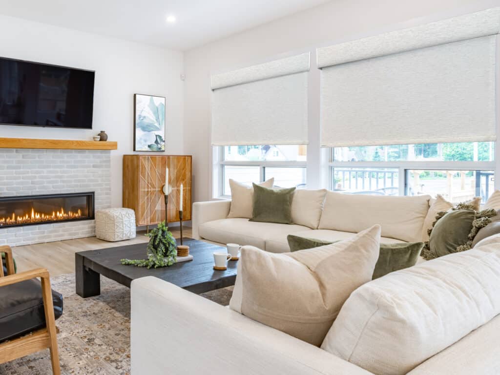 Sombra roller shades — Living Room