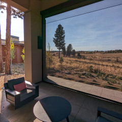 Patio with scenic countryside view